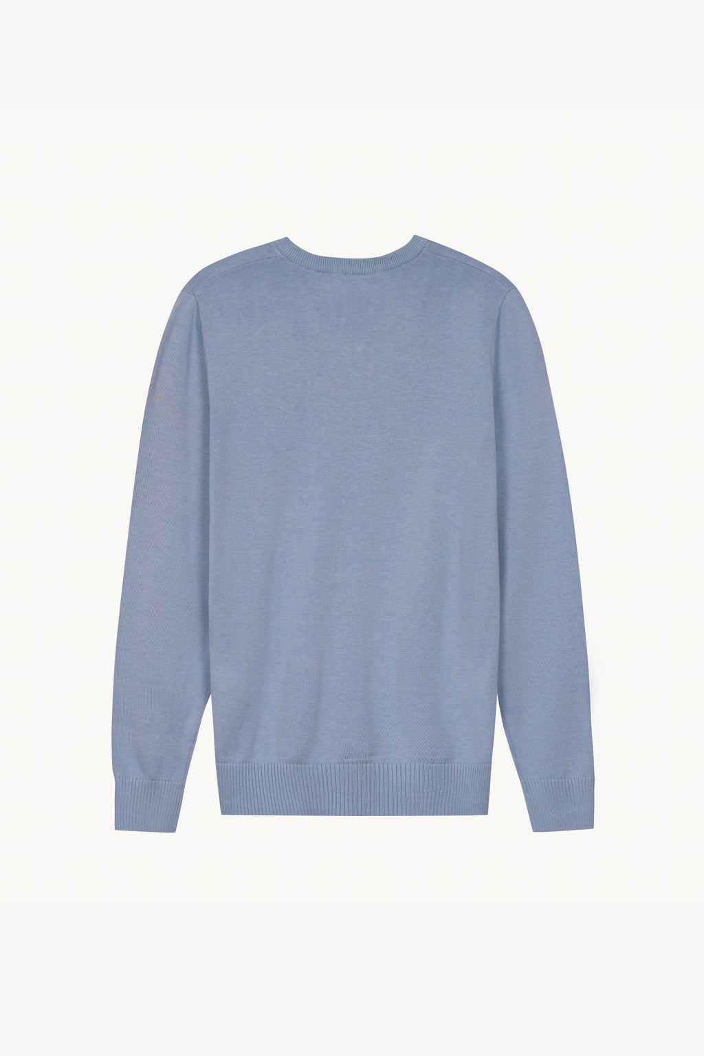 Lightweight V-Neck Jersey in Dusty Blue
