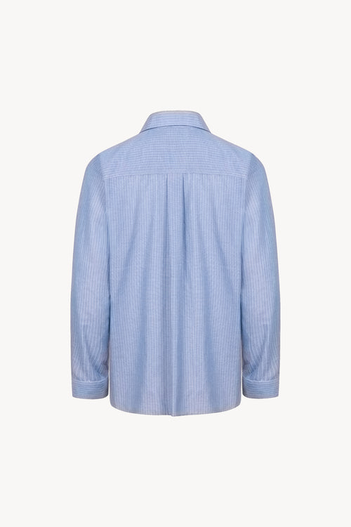 Aurelian Stripe Shirt in Porcelain Blue