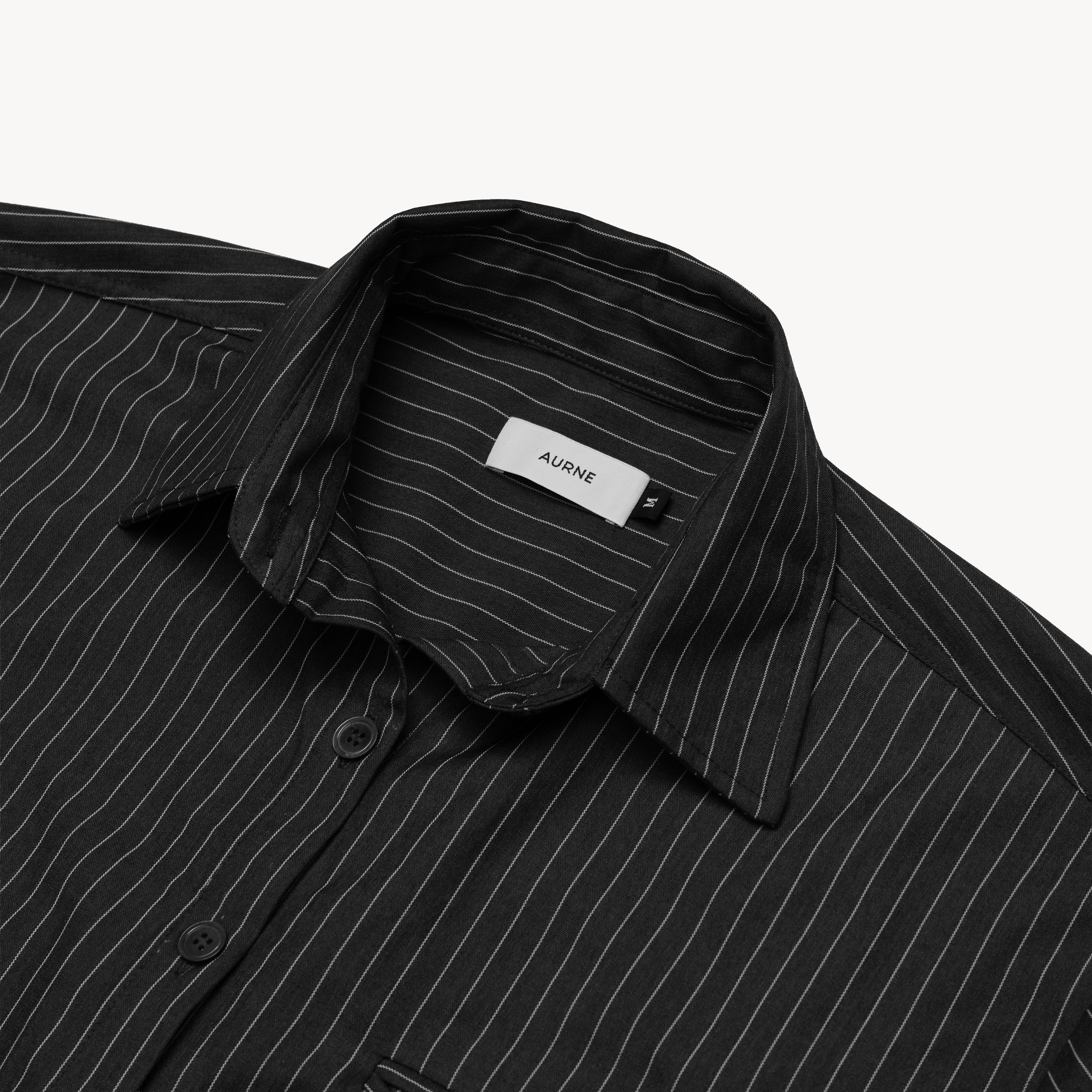 Aurelian Stripe Shirt in Graphite Grey