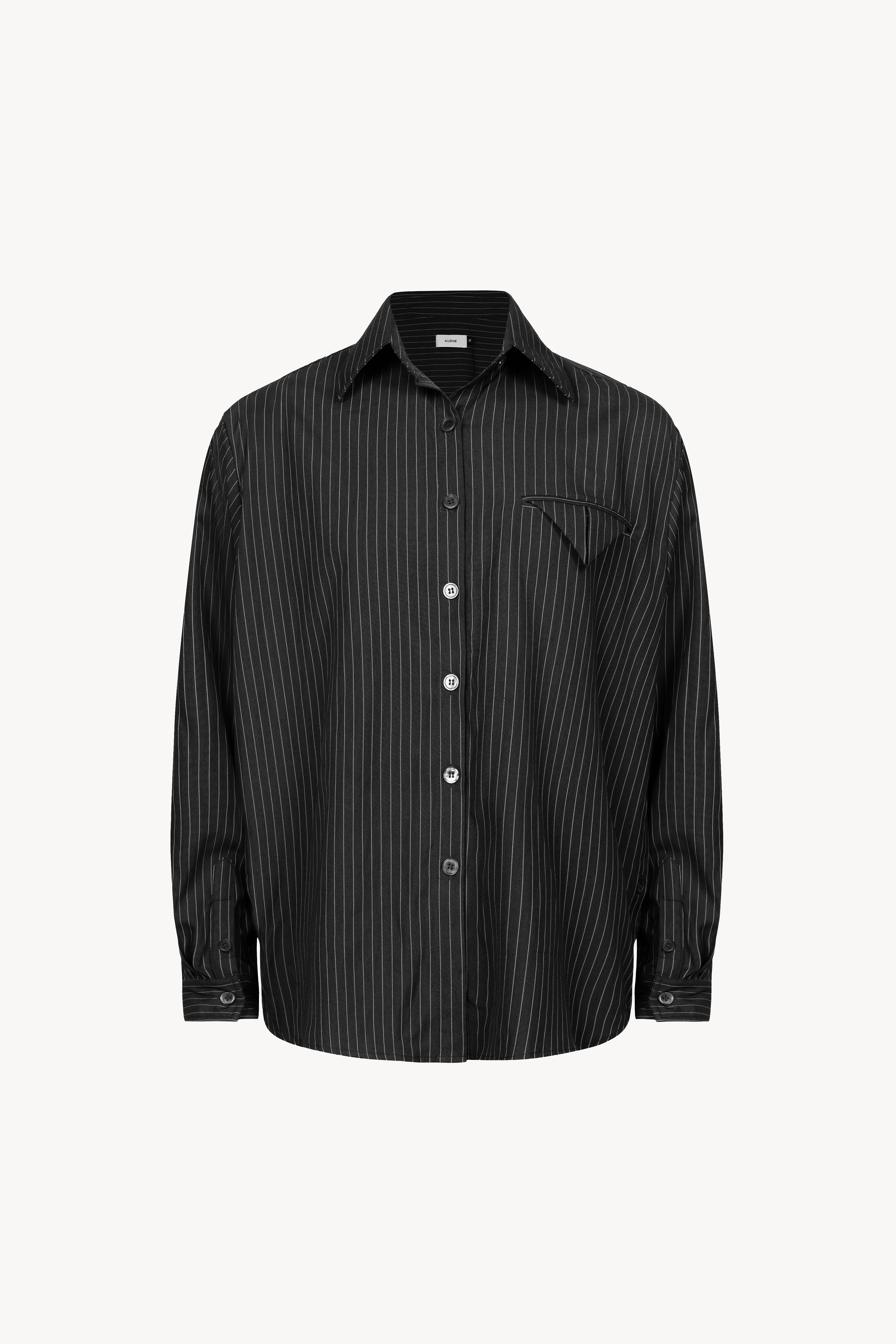 Aurelian Stripe Shirt in Graphite Grey