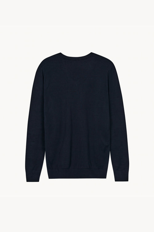 Lightweight V-Neck Jersey in Midnight