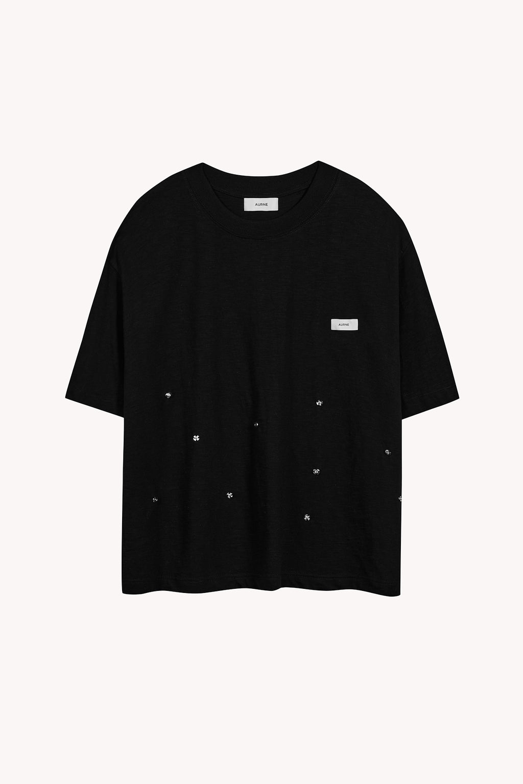 Aurelian Slub T-Shirt in Black Cotton