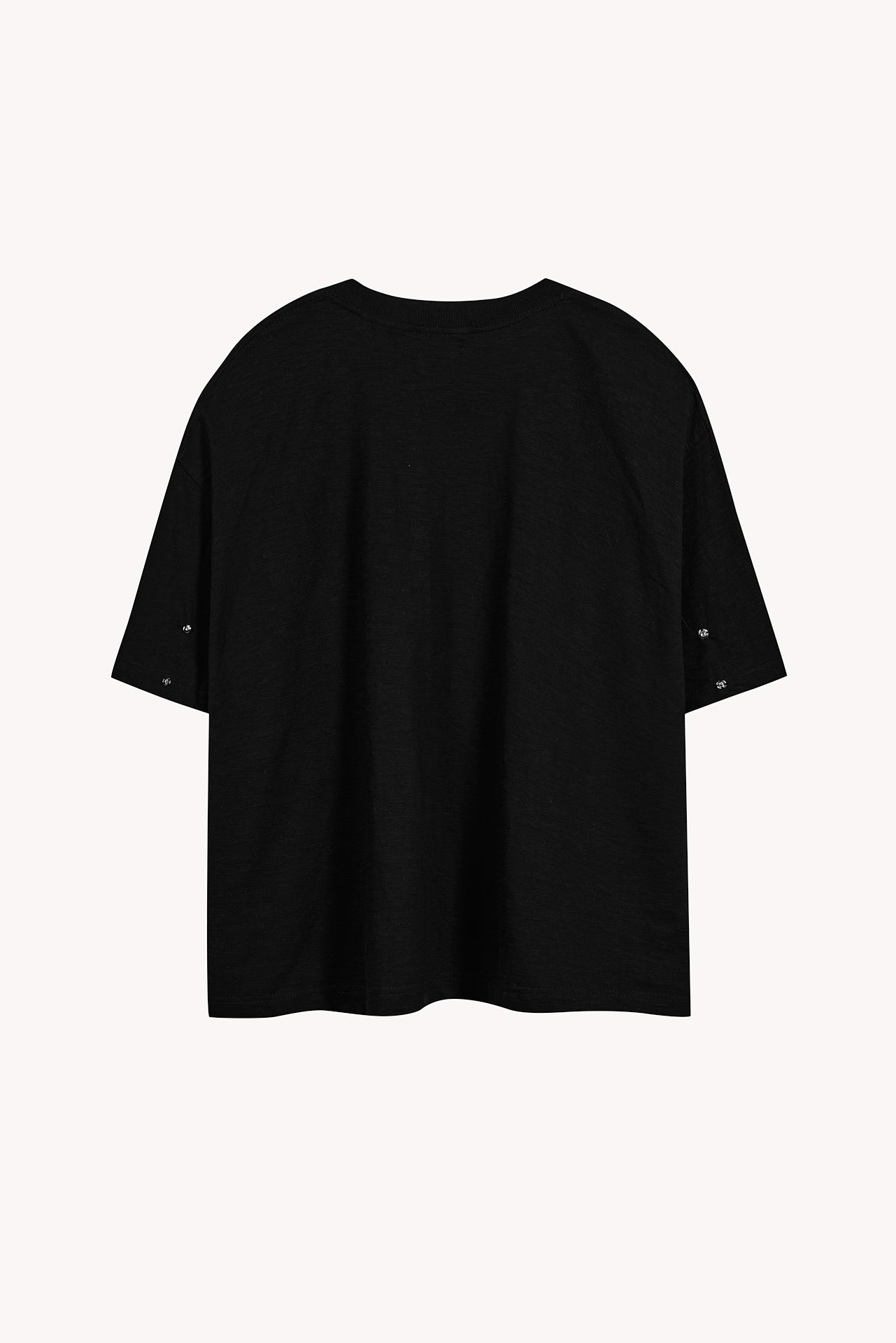 Aurelian Slub T-Shirt in Black Cotton