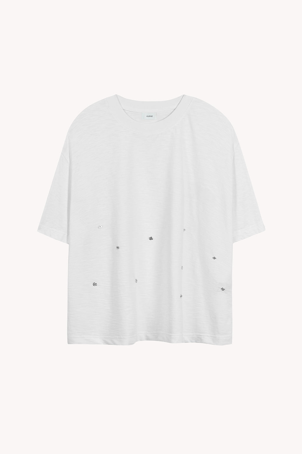 Aurelian Slub T-Shirt in White Cotton