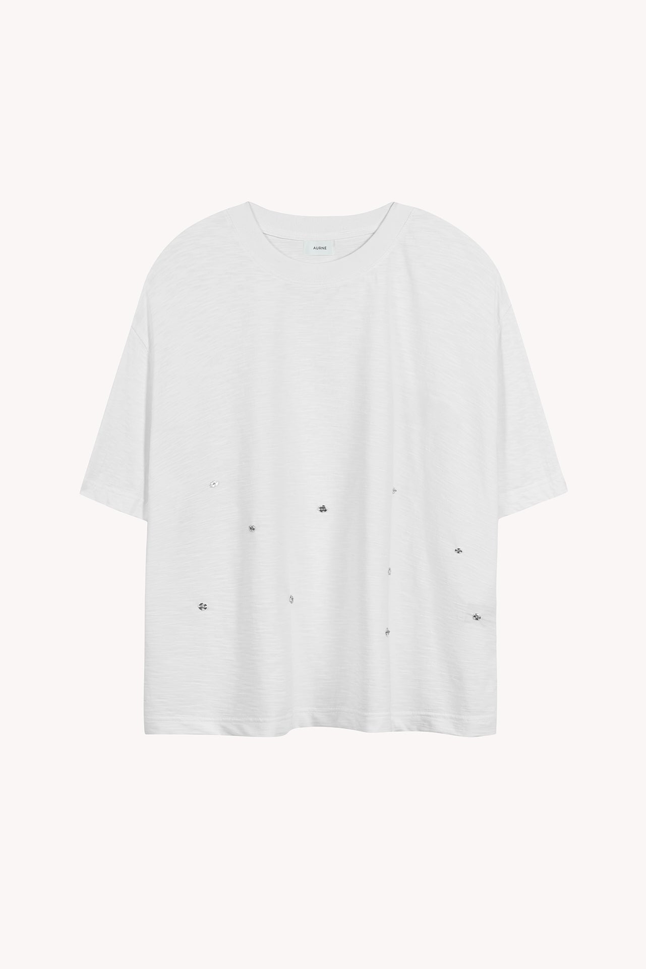 Aurelian Slub T-Shirt in White Cotton