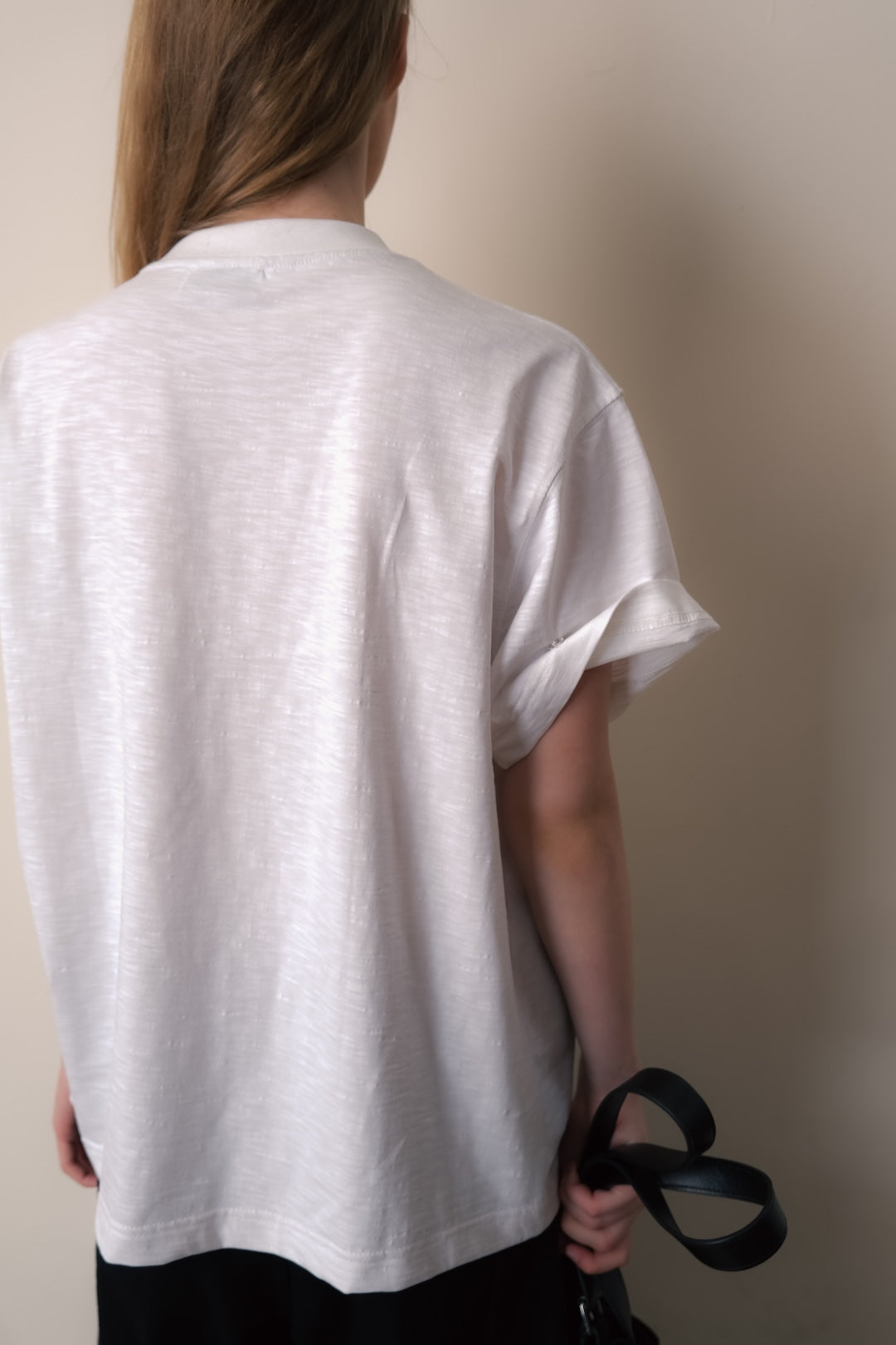 Aurelian Slub T-Shirt in White Cotton