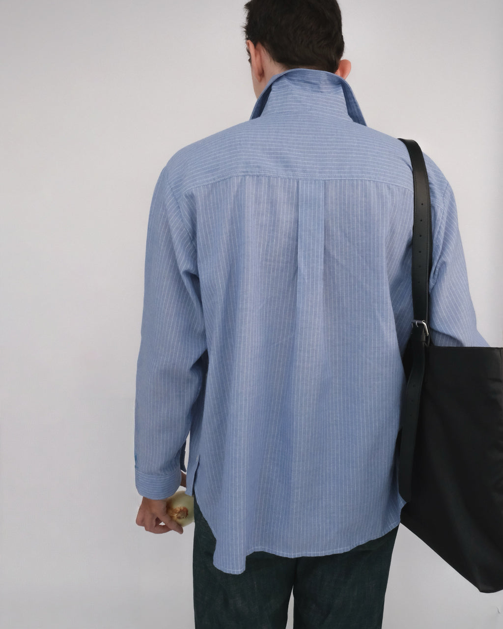 Aurelian Stripe Shirt in Porcelain Blue